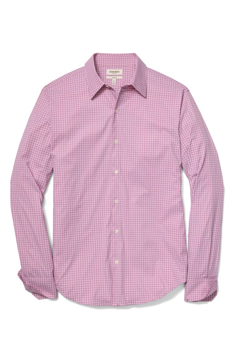 Bonobos Tech Slim Fit Check Button-Up Shirt, Alternate, color, Tech Button Down Shi