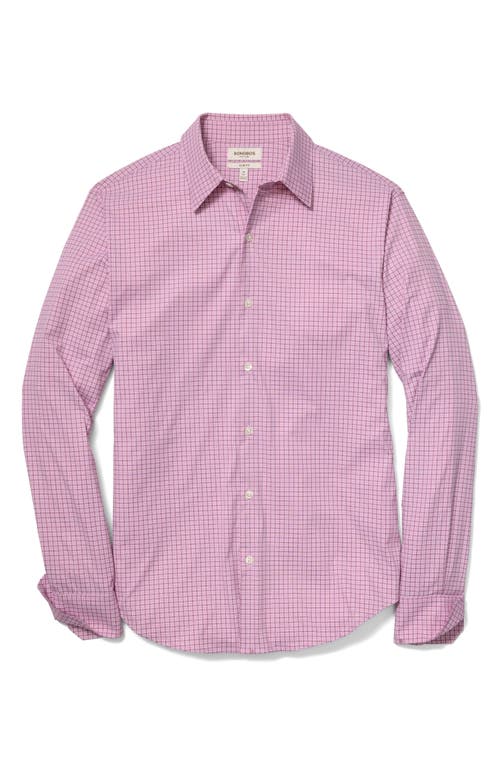 Bonobos Tech Slim Fit Check Button-up Shirt In Pink