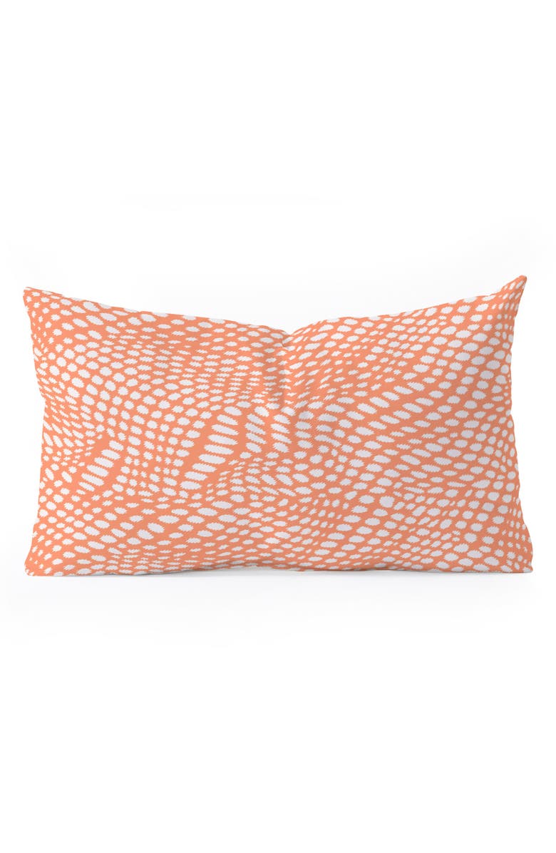 Deny Designs Wagner Campelo Dune Dots Lumbar Throw Pillow, Main, color, Orange