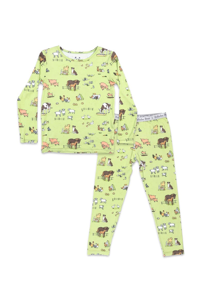 Kids' Farm Animals Set of 2 Piece Pajamas, Main, color, Farm Animals