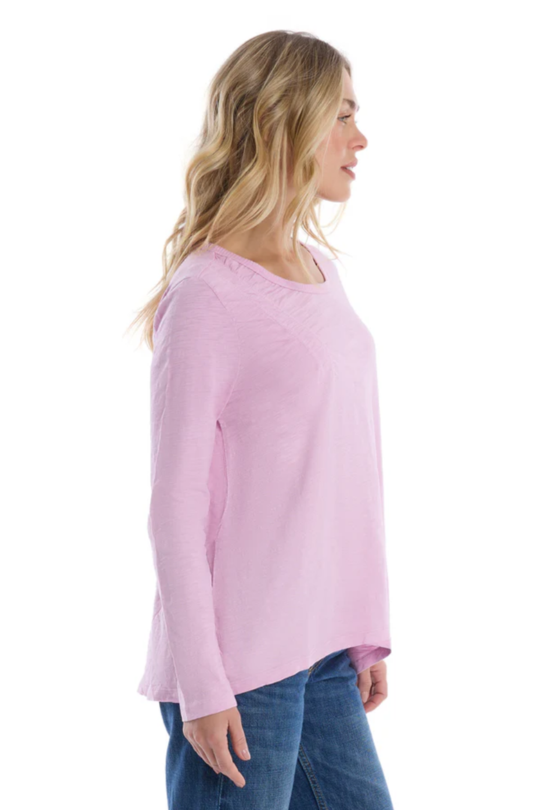 Wide Neck Long Sleeve Tee, Alternate, color, Mauve Mist
