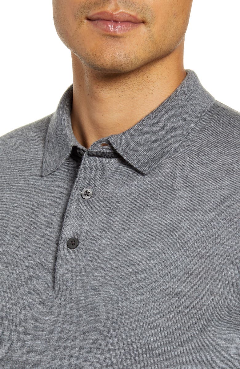 NORDSTROM MEN'S SHOP Merino Wool Polo Sweater, Alternate, color, 