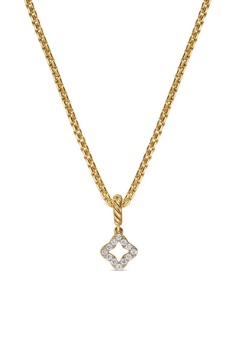 Micro Pavé Quatrefoil Enhancer in 18K Yellow Gold with Diamonds, 7.4mm, Alternate, color, 18K GOLD/ DIAMOND