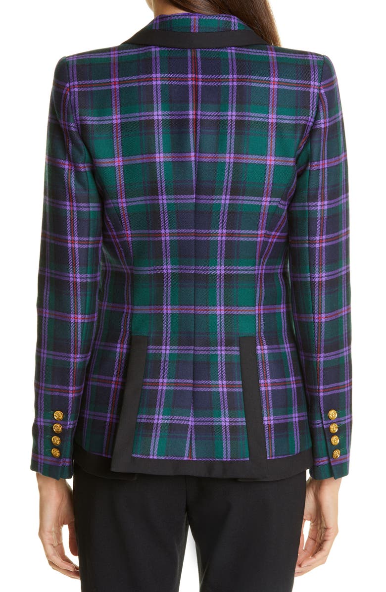 Smythe Tartan Peaked Lapel Wool Blazer, Alternate, color,