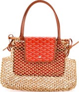 Pre-Owned Goyard Aligre Bag Raffia Net with Coated Canvas