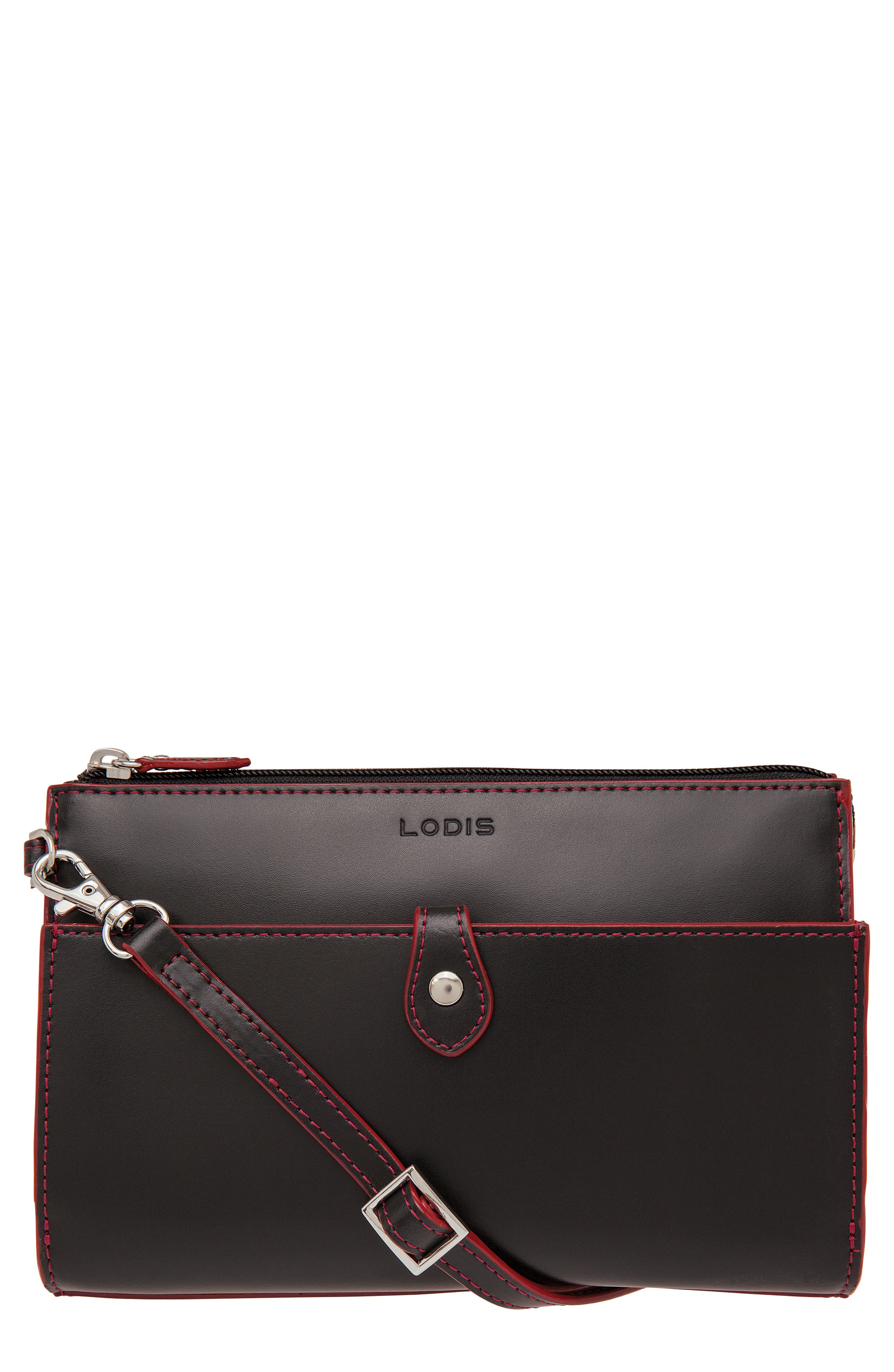 LODIS Los Angeles Audrey Under Lock & Key Vicky Convertible Leather Crossbody Bag, Main, color, 