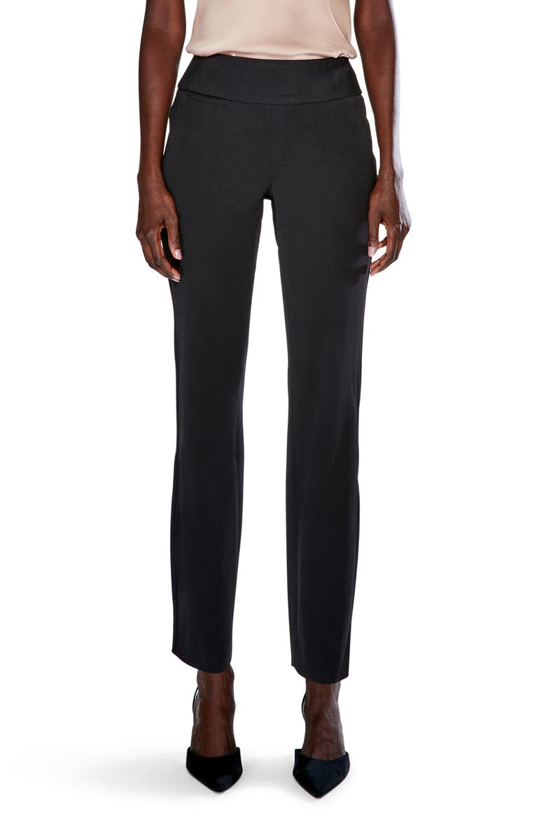 Work It Straight Leg Trousers, Main, color, BLACK ONYX