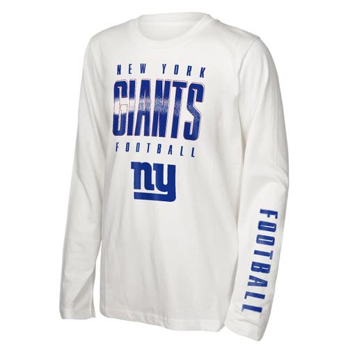 Outerstuff Preschool New York Giants The Mix Combo T-shirt Set In Blue