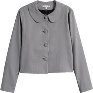 WAYF Melina Houndstooth Crop Jacket