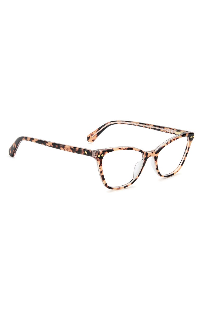 Kate Spade New York elora 50mm cat eye reading glasses, Alternate, color, Crystal Havana