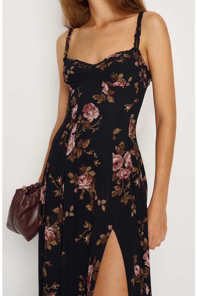 Katara Floral Georgette Midi Dress, Alternate, color, BALLAD