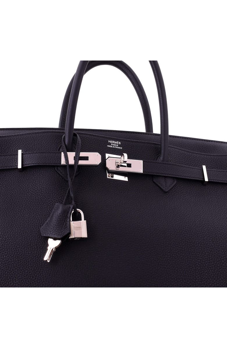 Pre-Owned Hermes Birkin Handbag Black Togo with Palladium Hardware 40, Alternate, color, Noir