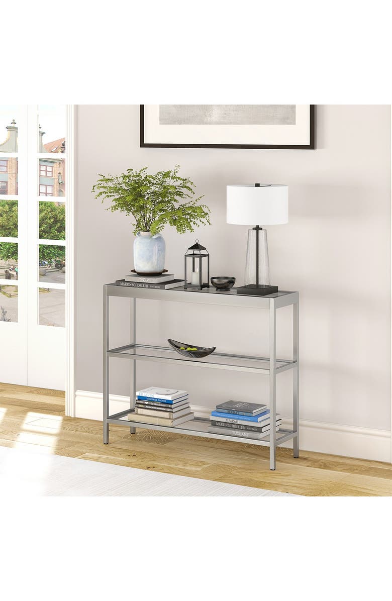 ADDISON AND LANE Alexis 36" Satin Nickel Console Table, Alternate, color, 
