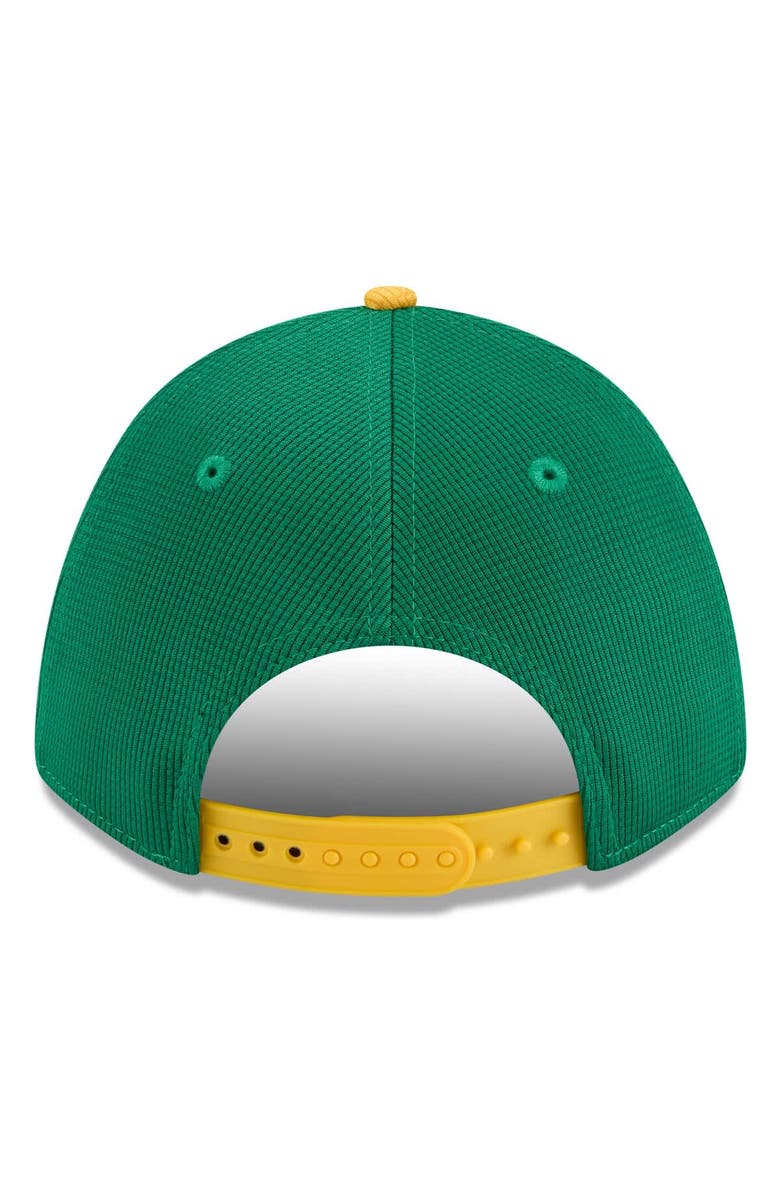 New Era Men's New Era  Green/Gold Athletics 2025 Batting Practice 9FORTY M-Crown Adjustable Hat, Alternate, color, 