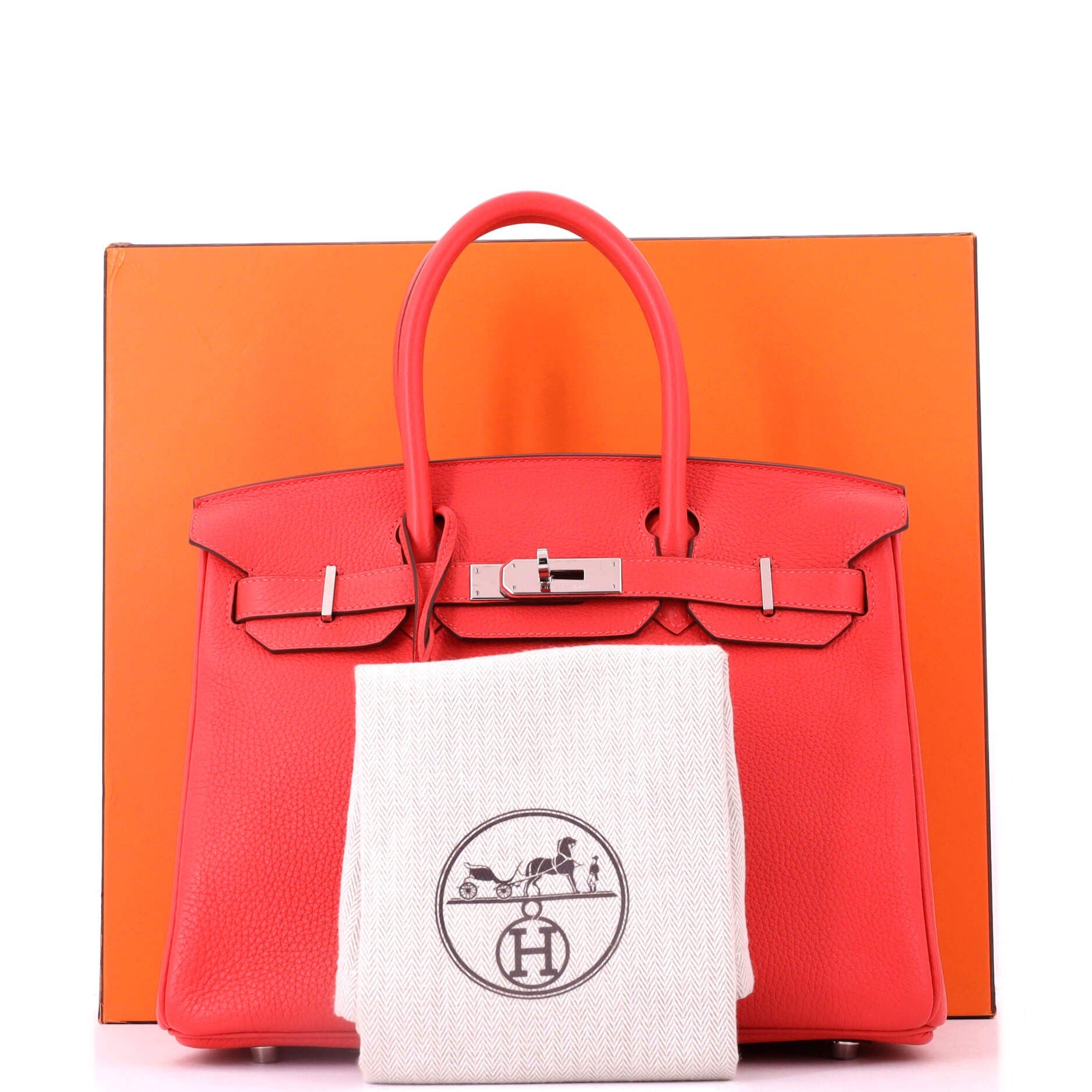 Pre-Owned Hermes Birkin Handbag Red Togo with Palladium Hardware 30, Alternate, color, Rouge Pivoine