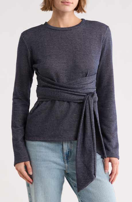 GO COUTURE Knit Front Knit Sweater