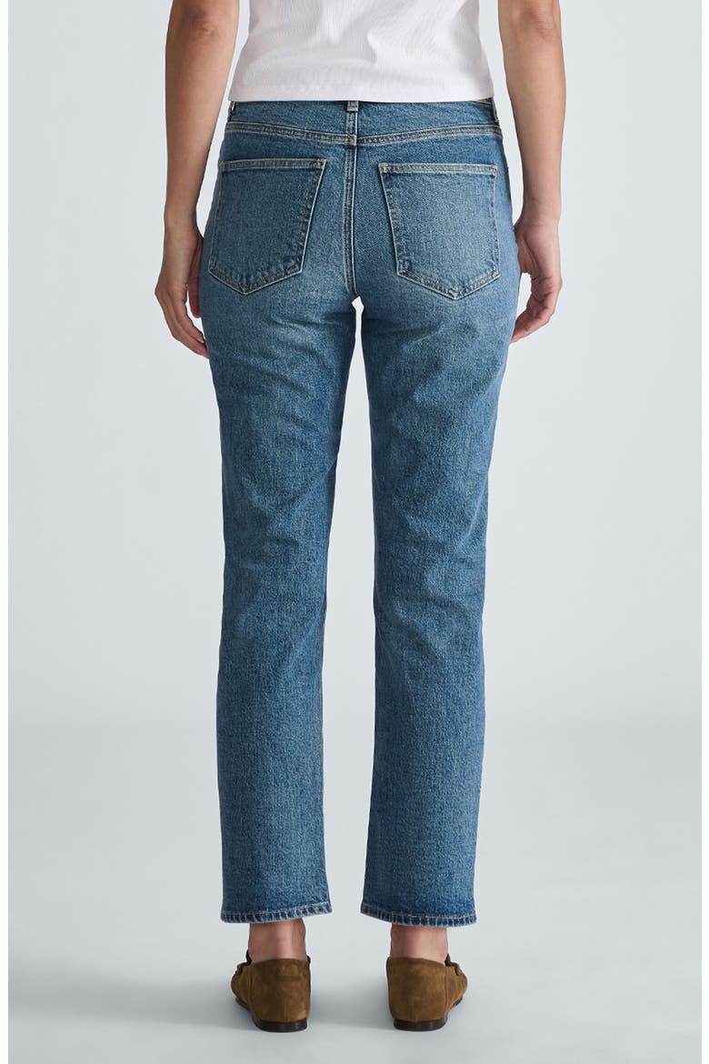 New York High Waist Ankle Straight Leg Jeans, Alternate, color, MID SHADED CLASSIC BLUE