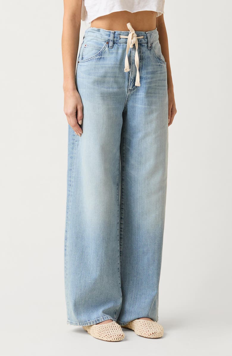 LE JEAN Luna Drawstring Waist Baggy Wide Leg Jeans, Alternate, color, 