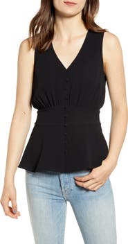 Chelsea28 Sleeveless Button Top
