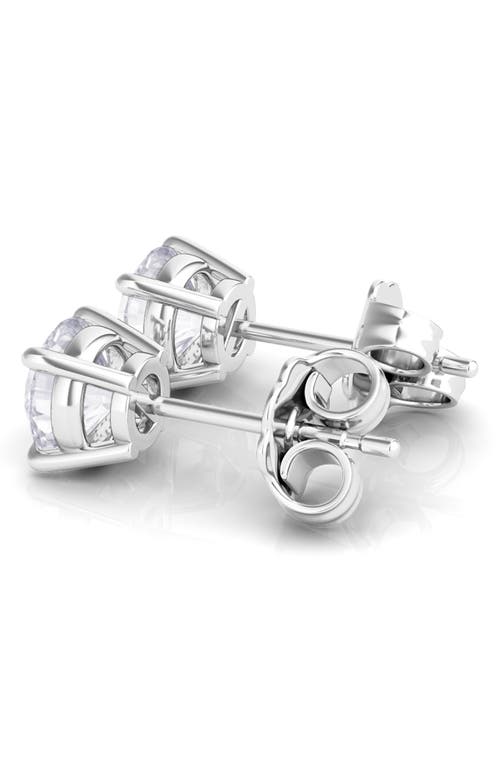Hautecarat Round Brilliant Cut Lab Created Diamond Stud Earrings In 3.00 Ctw White Gold