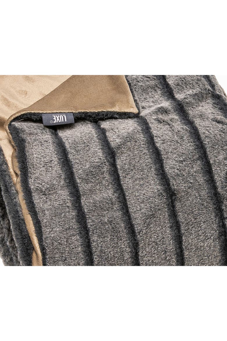 Faux Fur Throw - 50" x 60" - Glacier Grey, Alternate, color, GLACIER GREY