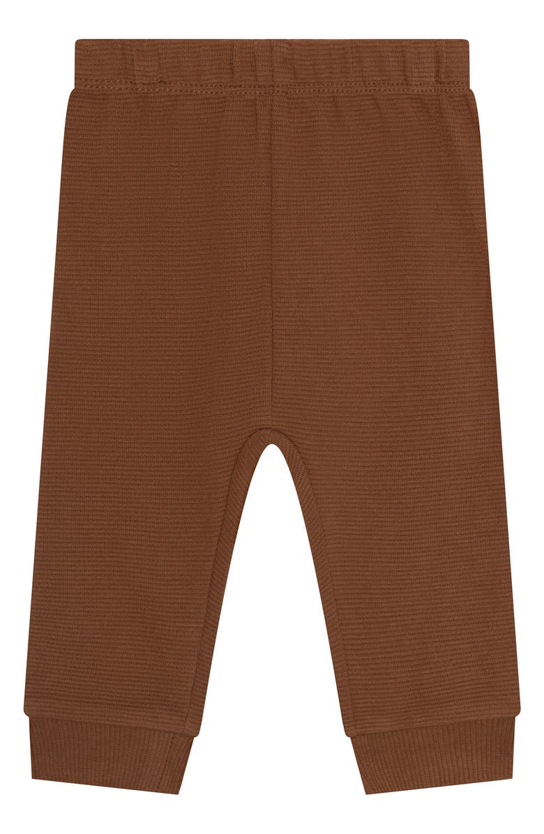 PL Baby by Petit Lem Faux Shearling Sweatshirt, Leggings & Socks Set, Alternate, color, Gingerbread