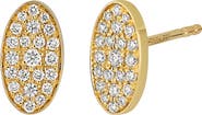 Bony Levy Mika Diamond Pavé Oval Stud Earrings