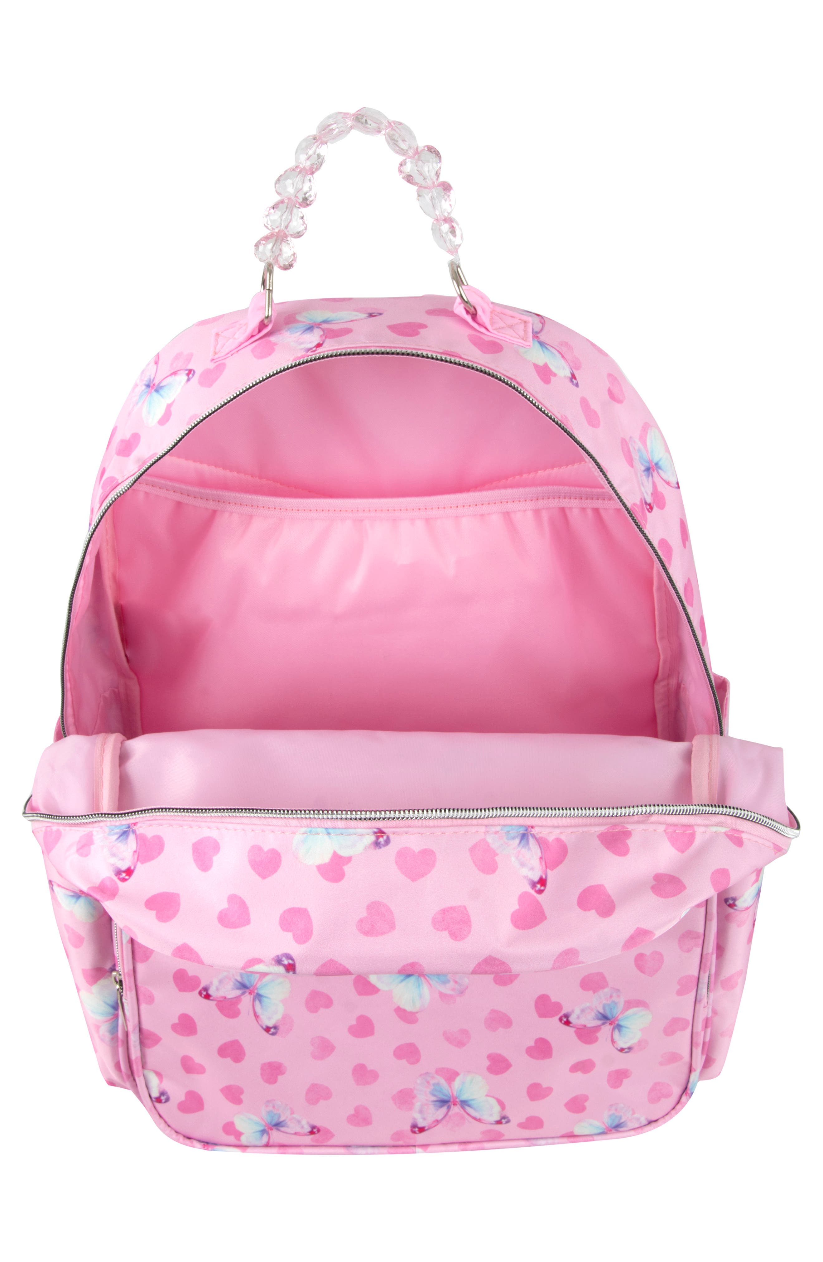 Jessica Simpson Kids' Embellished Handle Backpack, Alternate, color, Pink