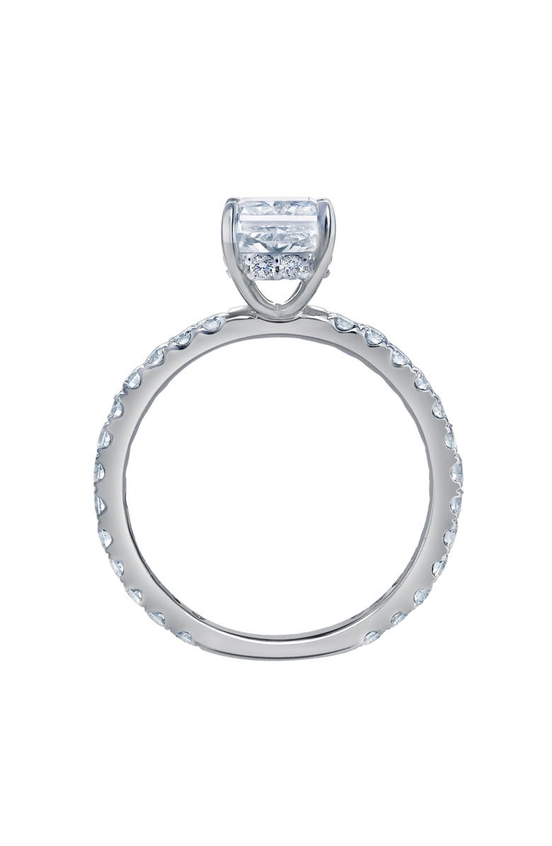 LuvMyJewelry Sia 14K Gold Radiant Cut Lab Grown Diamond Hidden Halo Ring - 2.25 Ct, Alternate, color, 14K White Gold