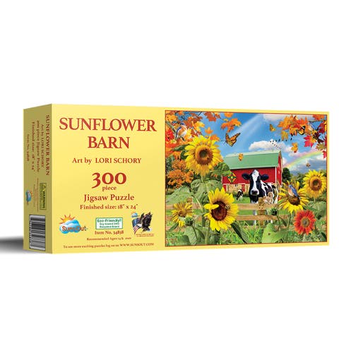 Sunflower Barn 300 piece Jigsaw Puzzle for Adults