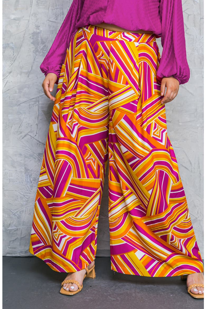 Printed Woven Pants, Alternate, color, RUST BERRY