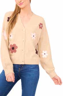 CeCe Groovy Flower Cardigan
