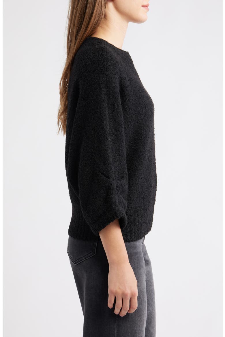Bouclé Sweater, Alternate, color, BLACK
