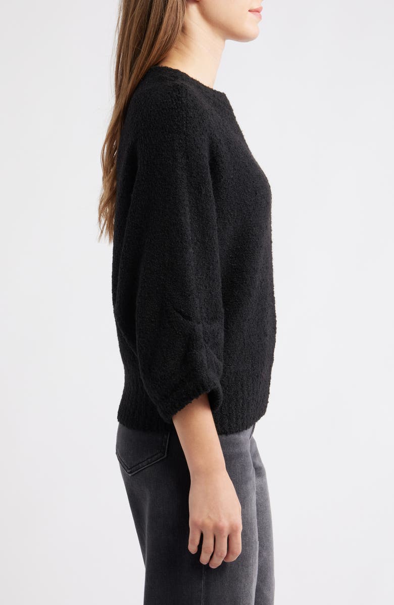 Wit & Wisdom Bouclé Sweater, Alternate, color, Black