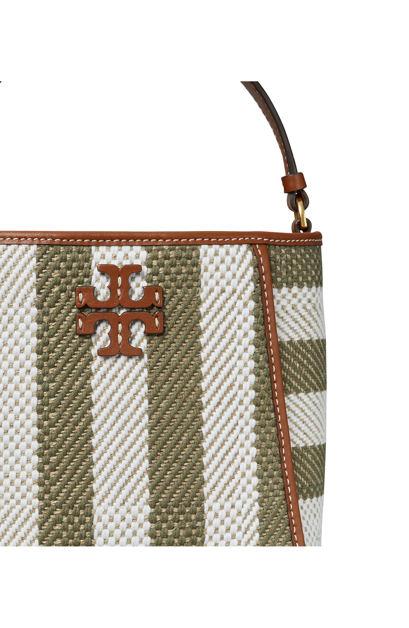 Tory Burch McGraw Small Stripe Bucket Bag, Alternate, color, 