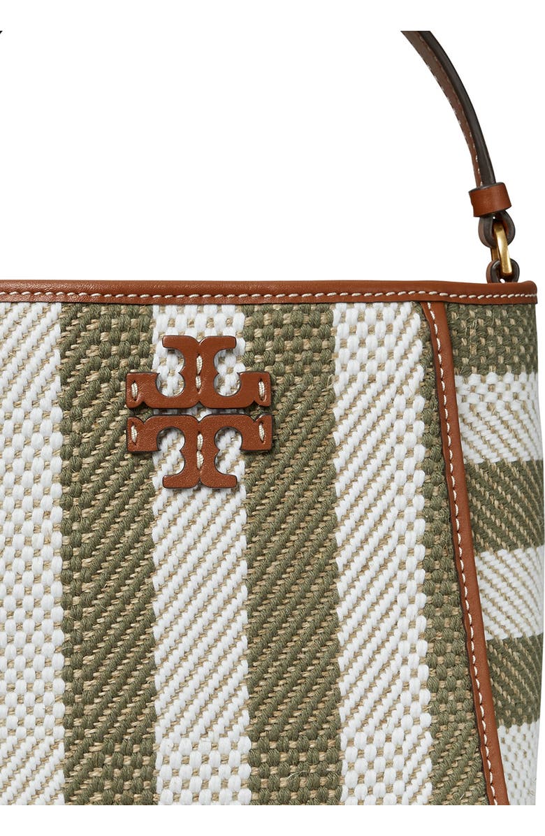 Tory Burch McGraw Small Stripe Bucket Bag, Alternate, color,