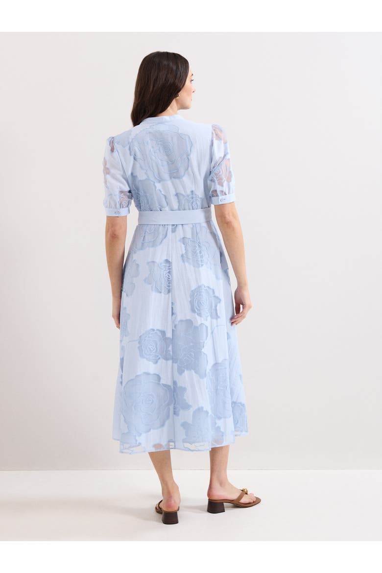 Queenie Belted Midi Dress, Alternate, color, Blue