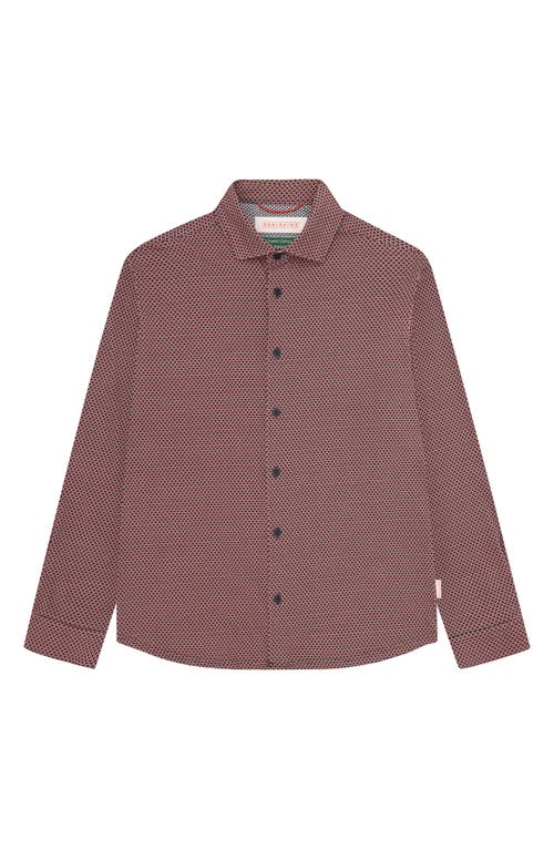 Sealskinz Halvergate Stretch Organic Cotton Button-up Shirt In Navy/red
