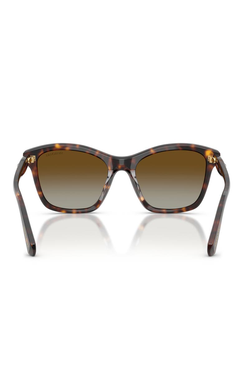 54mm Gradient Polarized Square Sunglasses, Alternate, color, HAVANA / POLAR BROWN GRADIENT