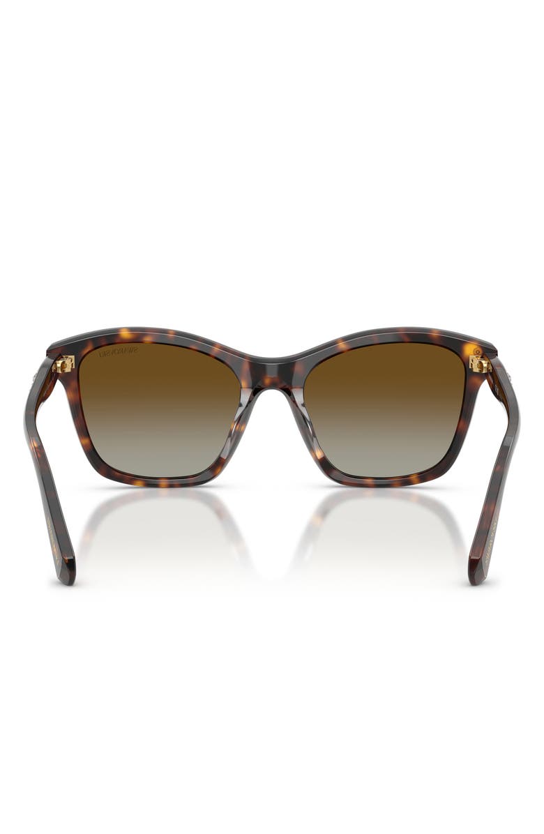 Swarovski 54mm Gradient Polarized Square Sunglasses, Alternate, color, Havana / Polar Brown Gradient