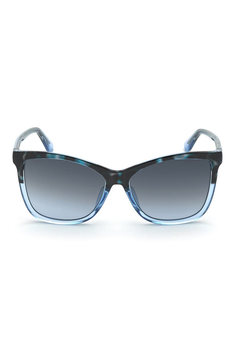 57mm Gradient Lens Cat Eye Sunglasses, Main, color, BLUE/ OTHER / GRADIENT BLUE