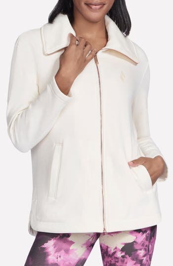 Skechers Go Snuggle™ Tunic Full Zip Jacket In White