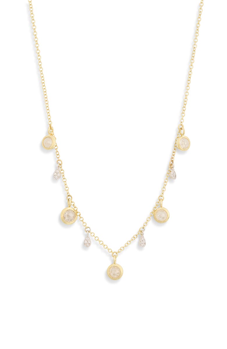 Meira T 14K Gold Diamond Drops Necklace, Main, color, 