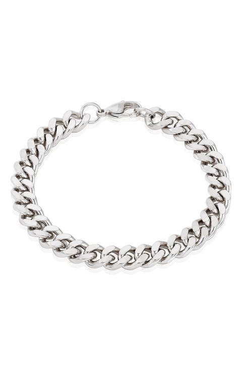 Mens' 8.5mm Curb Chain Link Bracelet