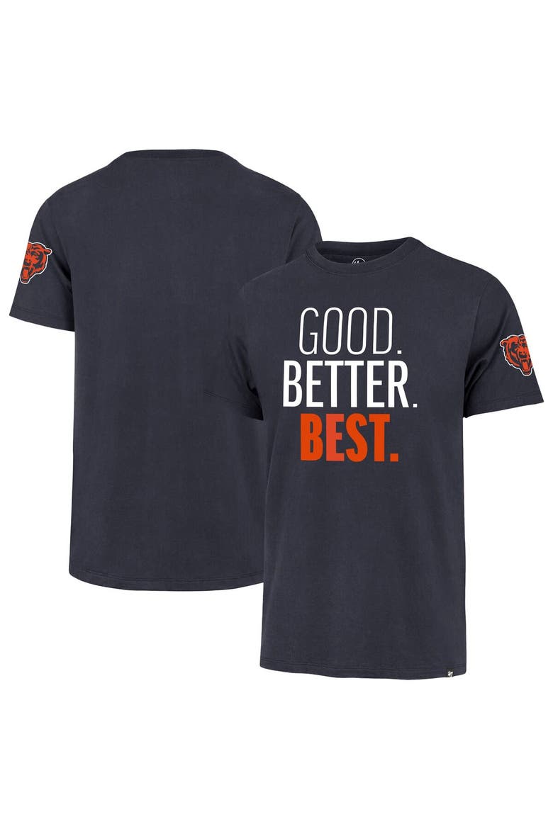 Men's '47  Navy Chicago Bears Good. Better. Best. Franklin T-Shirt, Main, color, Navy