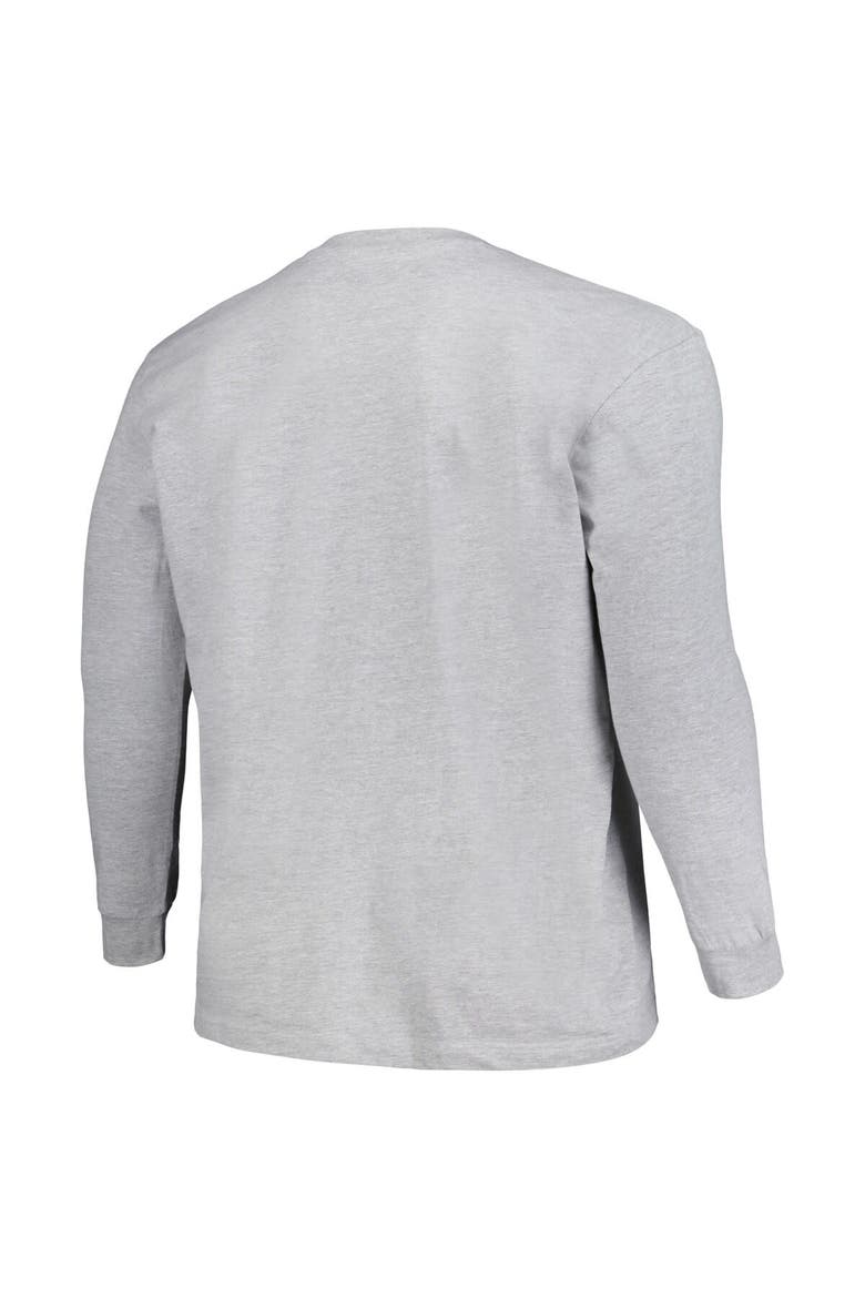 Men's Profile Gray TCU Horned Frogs Big & Tall Two-Hit Long Sleeve T-Shirt, Alternate, color, Gray