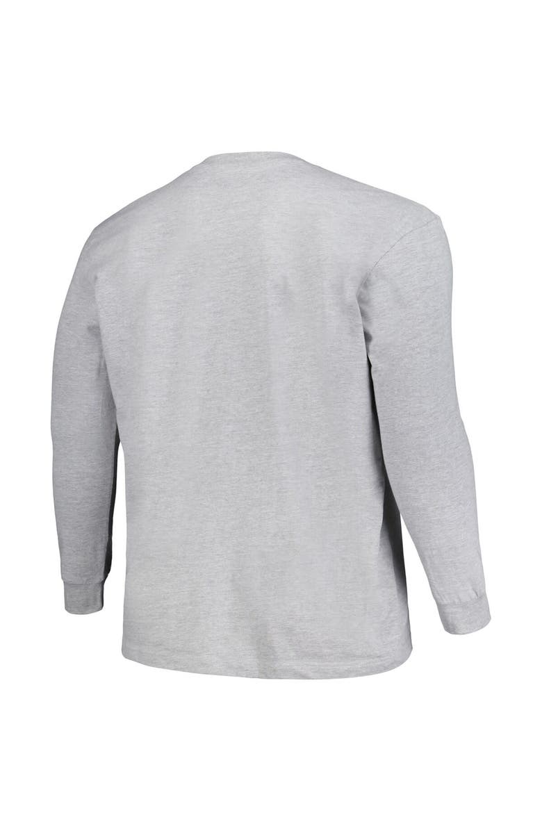 PROFILE Men's Profile Gray TCU Horned Frogs Big & Tall Two-Hit Long Sleeve T-Shirt, Alternate, color, Gray