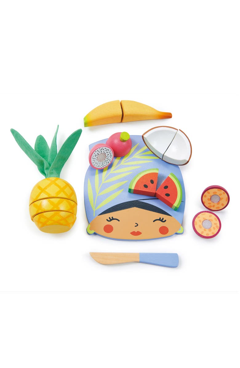 Tender Leaf Toys Tropical Fruit Cutting Board Playset, Alternate, color, Multi
