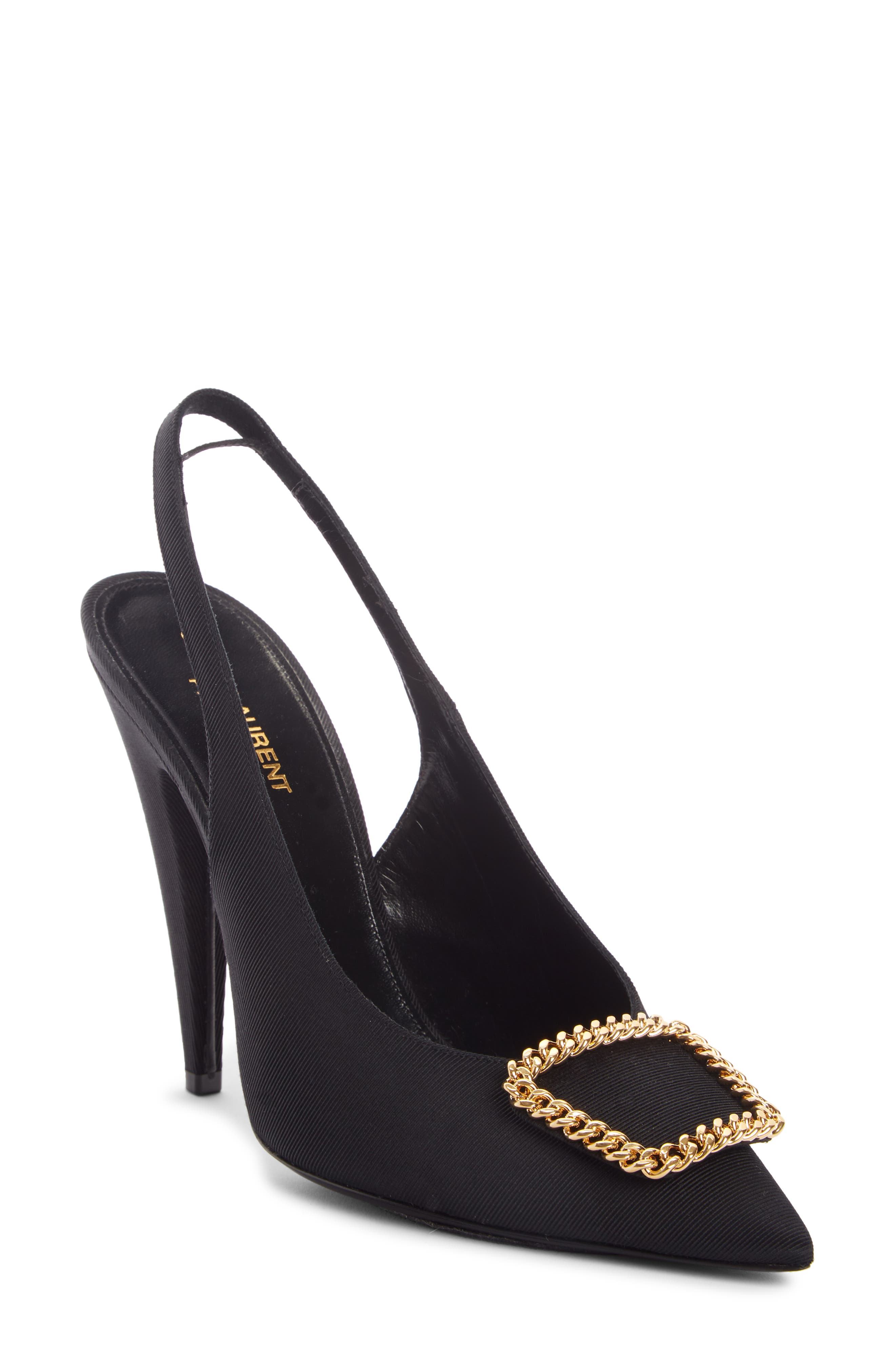 Saint Laurent St. Sulpice Slingback Pointed Toe Pump, Main, color, 