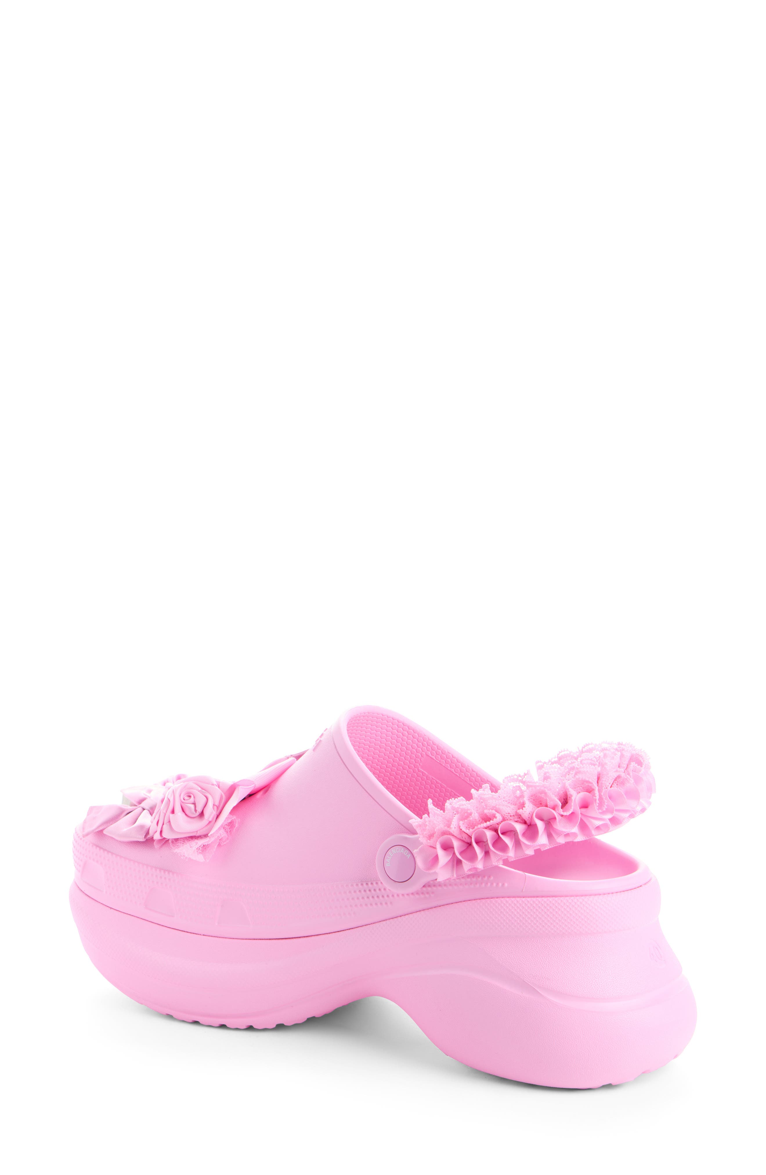 Balenciaga x CROCS Satin Ribbon Clog, Alternate, color, Light Pink